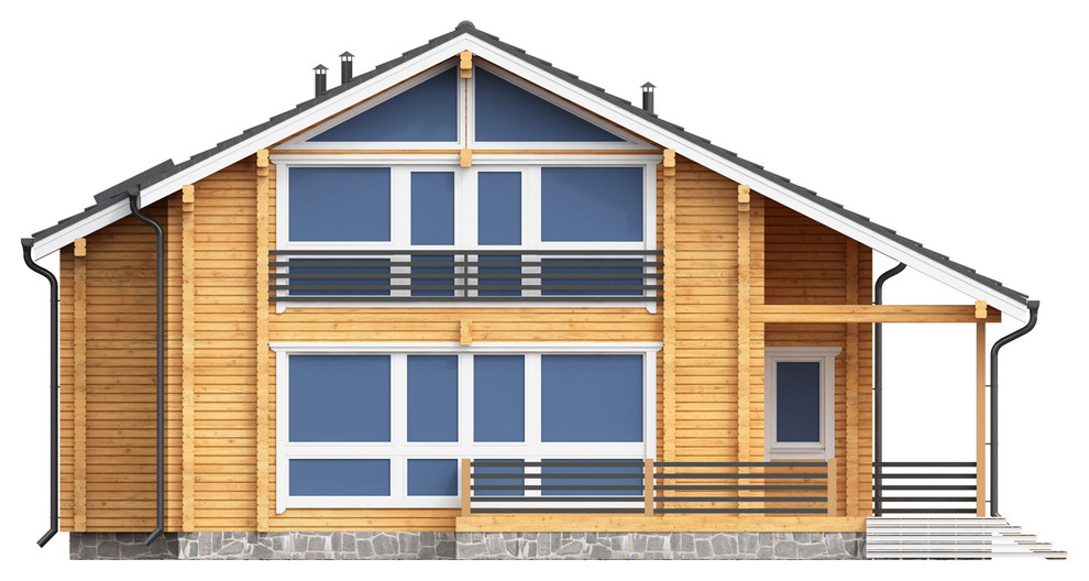 Деревянный дом из клееного бруса 265 метров (СП-265 GOOD WOOD)