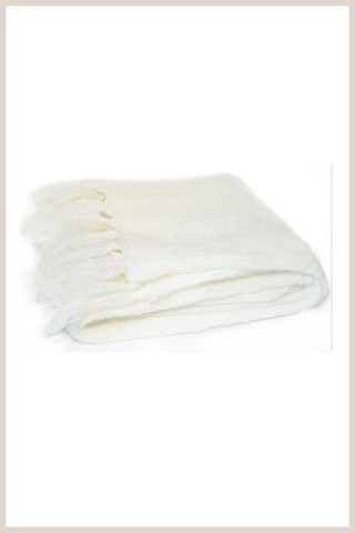Ubudodo Throw Blanket- Ivory
