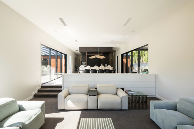 Open plan living contemporary-vardagsrum