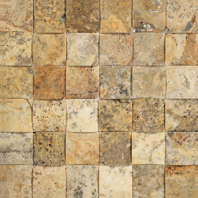 12 X12 Cnc Arched And Scabos Travertine Mosaic Tile Honed 12 X12 Cnc Arched And Scabos Travertine Mosaic Tile Honed Traditional By Da Vinchi Design House