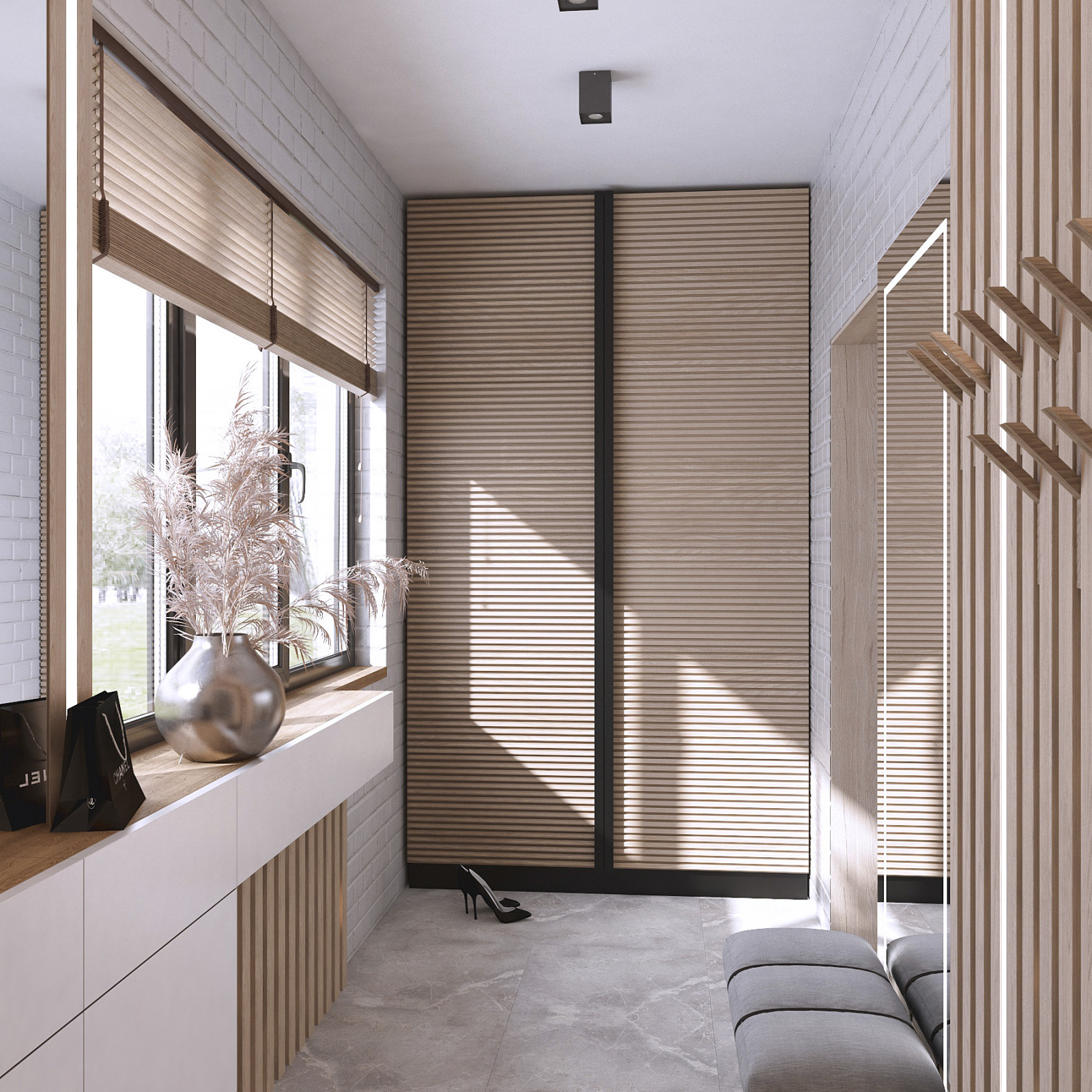 Интерьер первого этажа частного дома