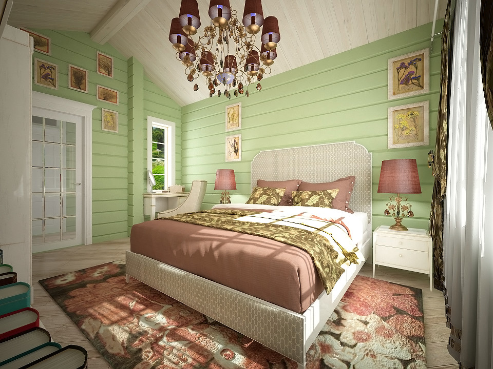 Дом в стиле прованс с акцентами русского стиля