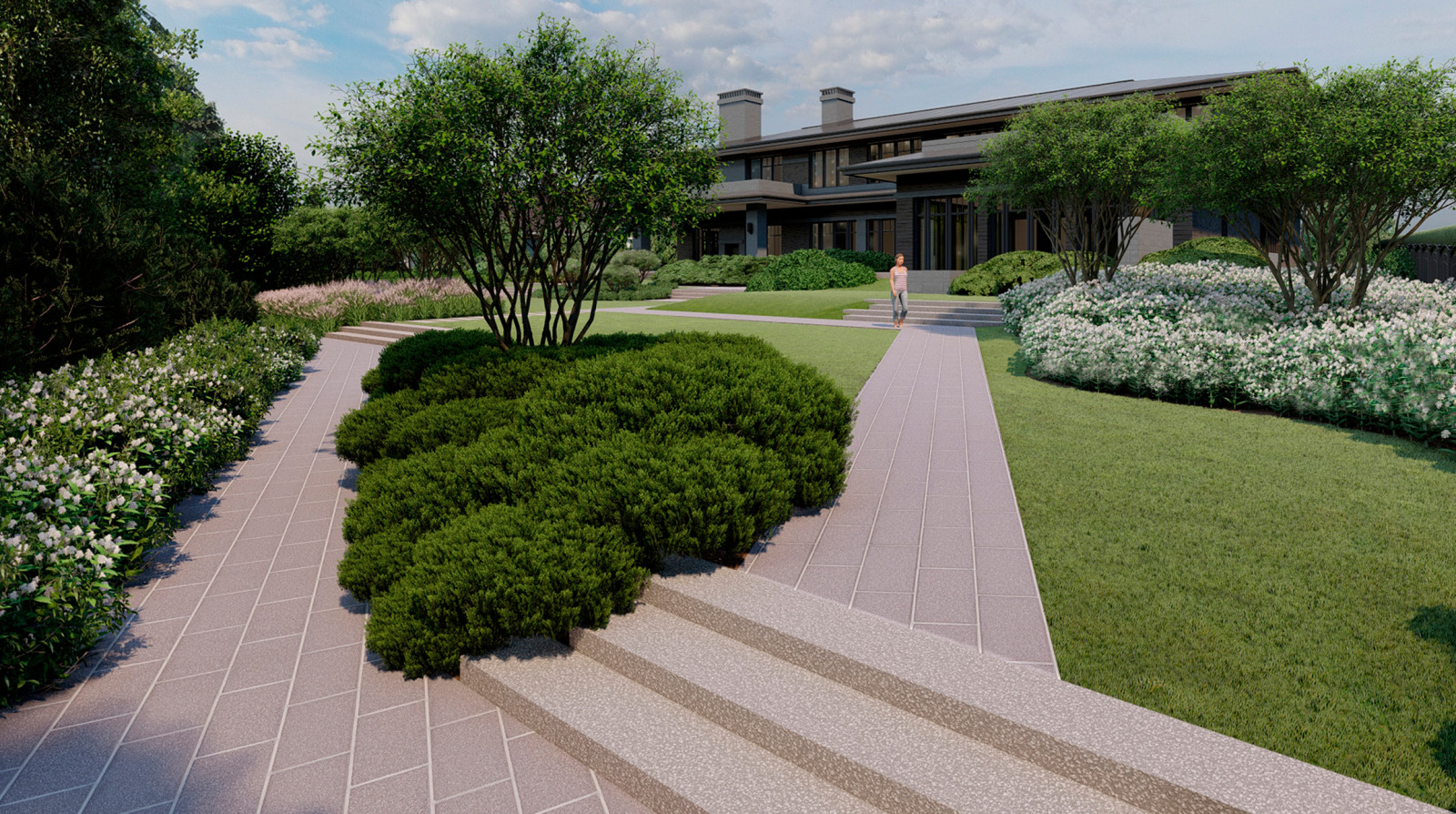 В стиле Райта. Модернизм. КП Монтевиль. 2020 г.