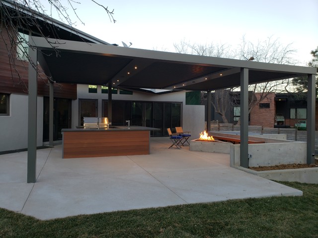 Large Aluminum Pergola contemporary-uteplats