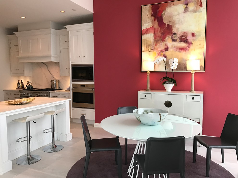 Transitional kitchen photo in Boston