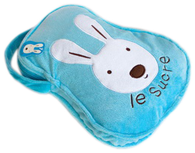 Sugar Rabbit Blue Throw Blanket Pillow Cushion Travel Blanket
