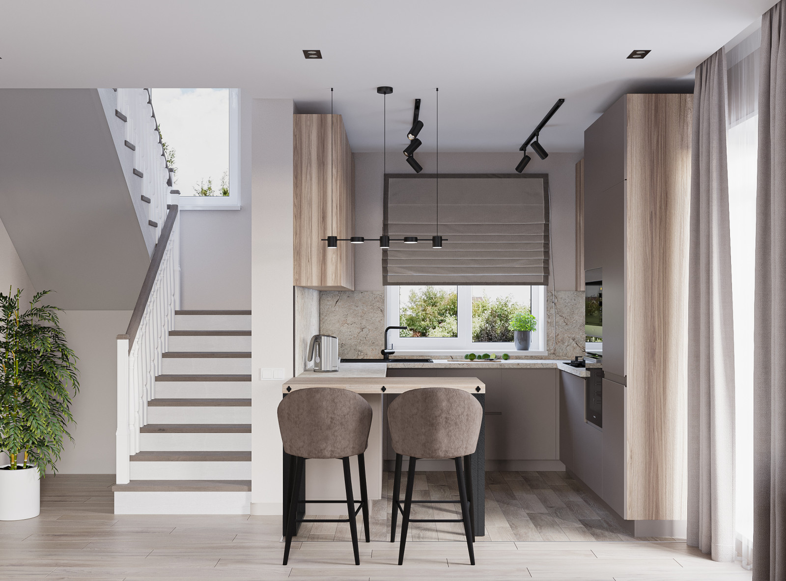 Дизайн первого этажа частного дома, Kopeysk