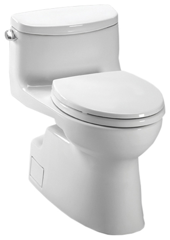 Toto MS644114CEFG#01 Cotton White 1.28GPF Carolina II 1-Piece Toilet