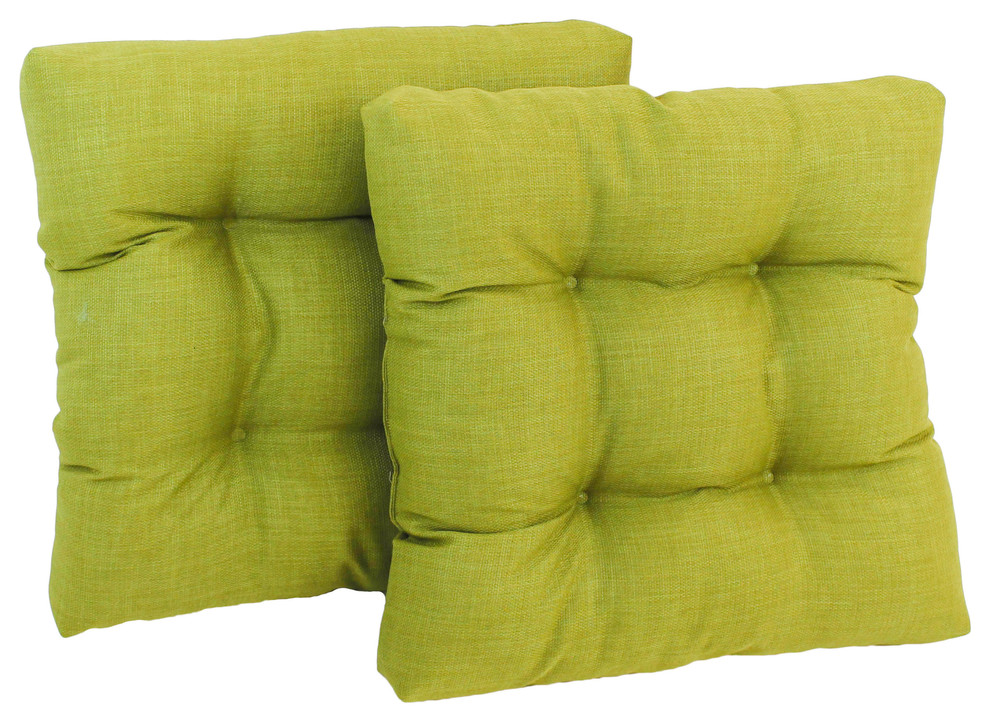 19" Squared Tufted Dining Chair Cushion, Set of 2 Contemporary