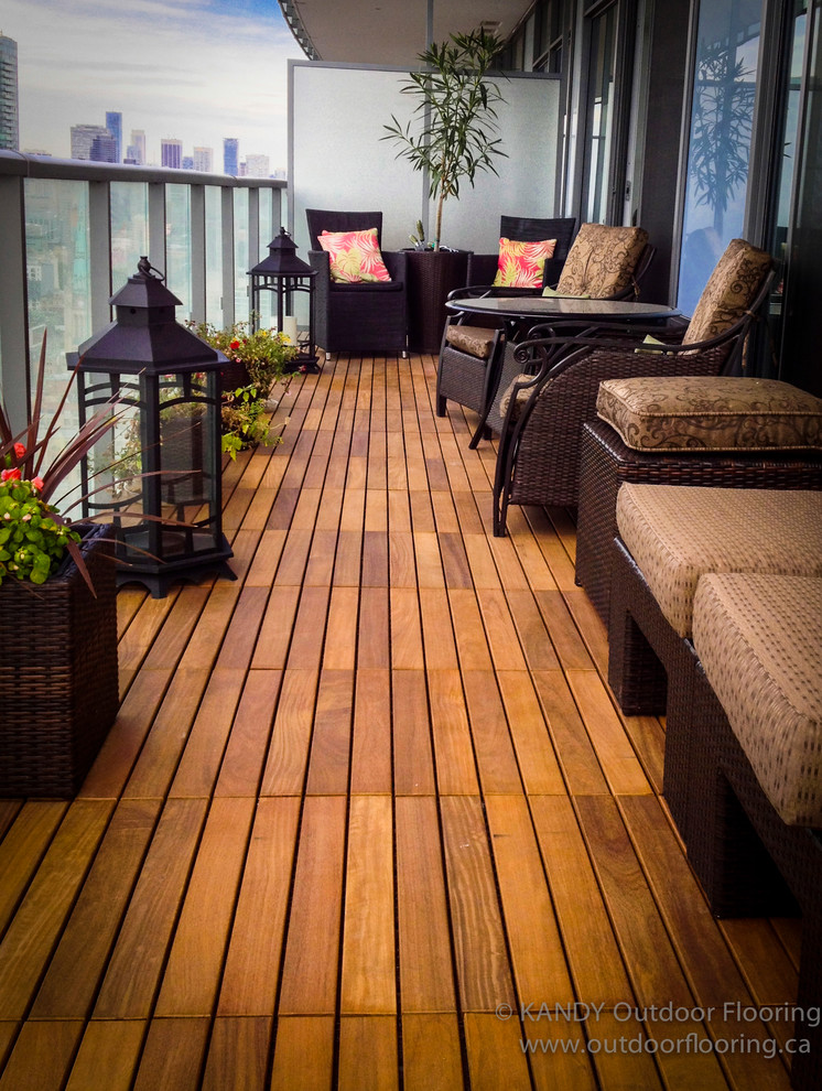 Ipe Exotic Hardwood Condo Balcony Flooring Contemporary Balcony Toronto By Condo Kandy Shades Blinds Balcony Flooring