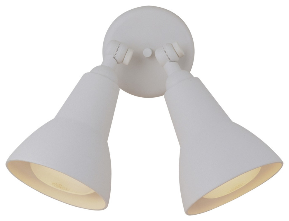 Bullets & Floods 2 Light Outdoor Flood Light In Textured White (Z402TW) Transitional