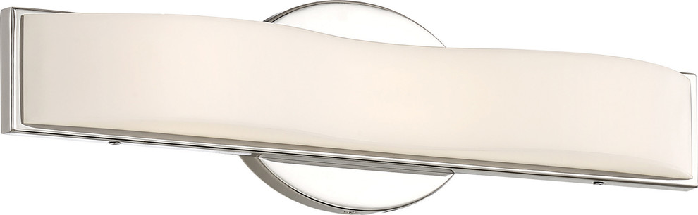 Nuvo Surf 13W LED Vanity Light Fixture, Polished Nickel