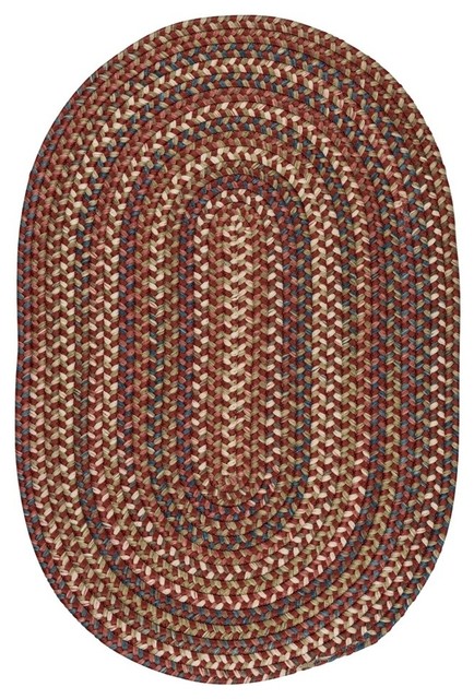 Cedar Cove Rug, Rust, 2'x6' Oval, 2'x6' Oval - Contemporary - Hall And ...