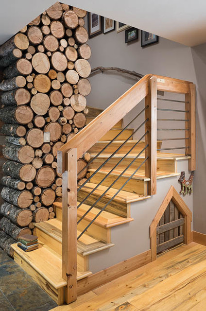 Rustic Cabin rustic-staircase