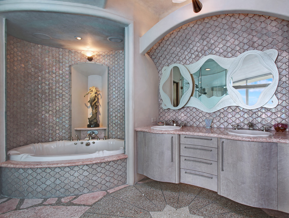 Bathroom - eclectic bathroom idea in Orange County