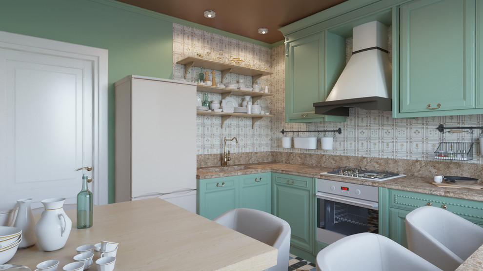 Интерьер кухни в стиле фьюжн