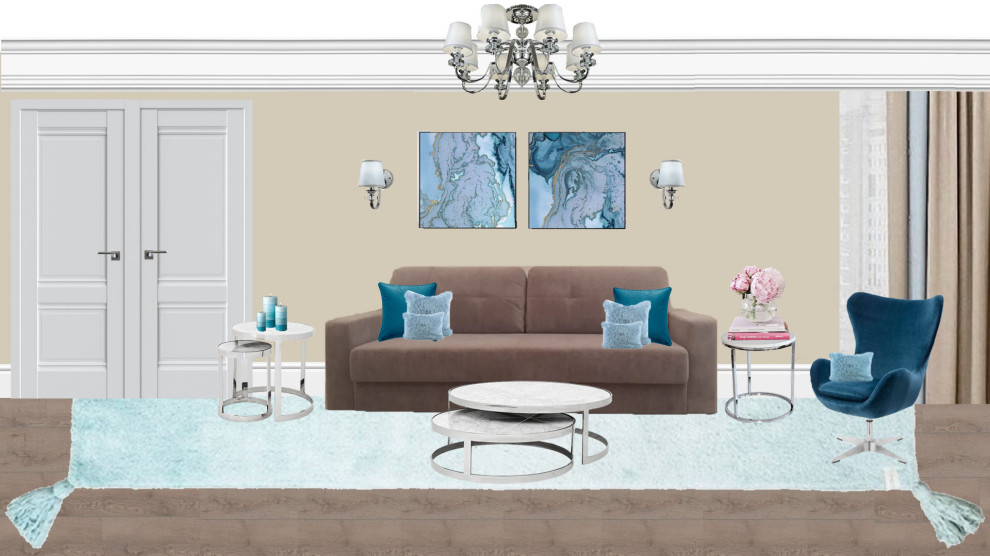 Квартира в стиле Неоклассика с элементами гламура