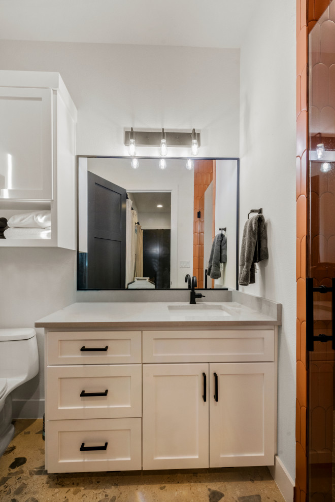 Inspiration for a transitional bathroom remodel in Austin