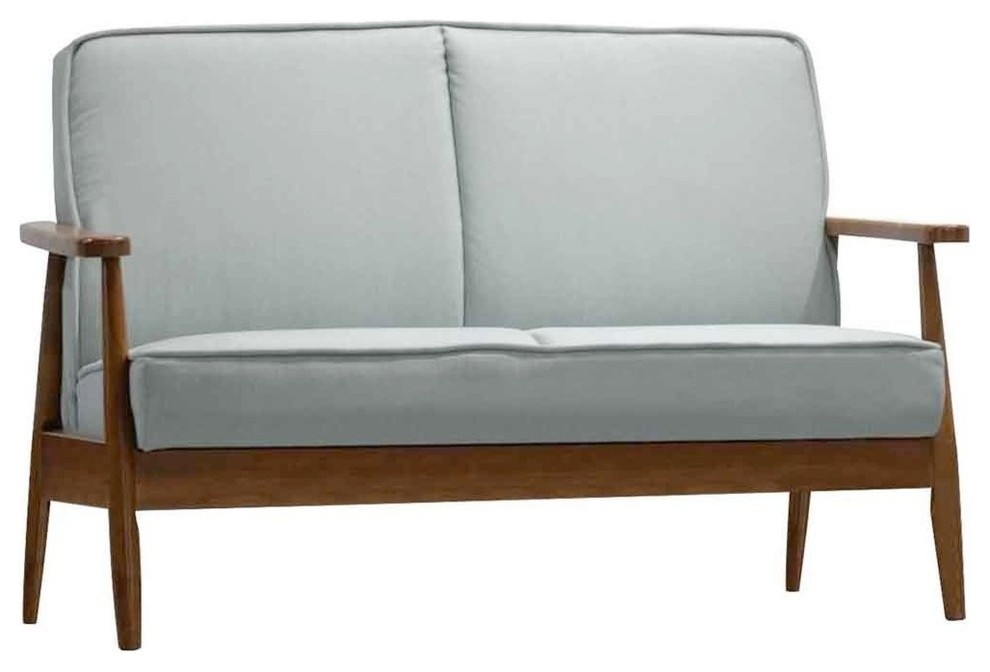 Oslo Loveseat Lotus Light Blue Midcentury Loveseats by fat june