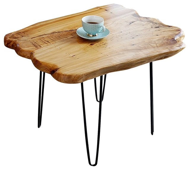 Cedar Coffee Table With 4-Metal Leg