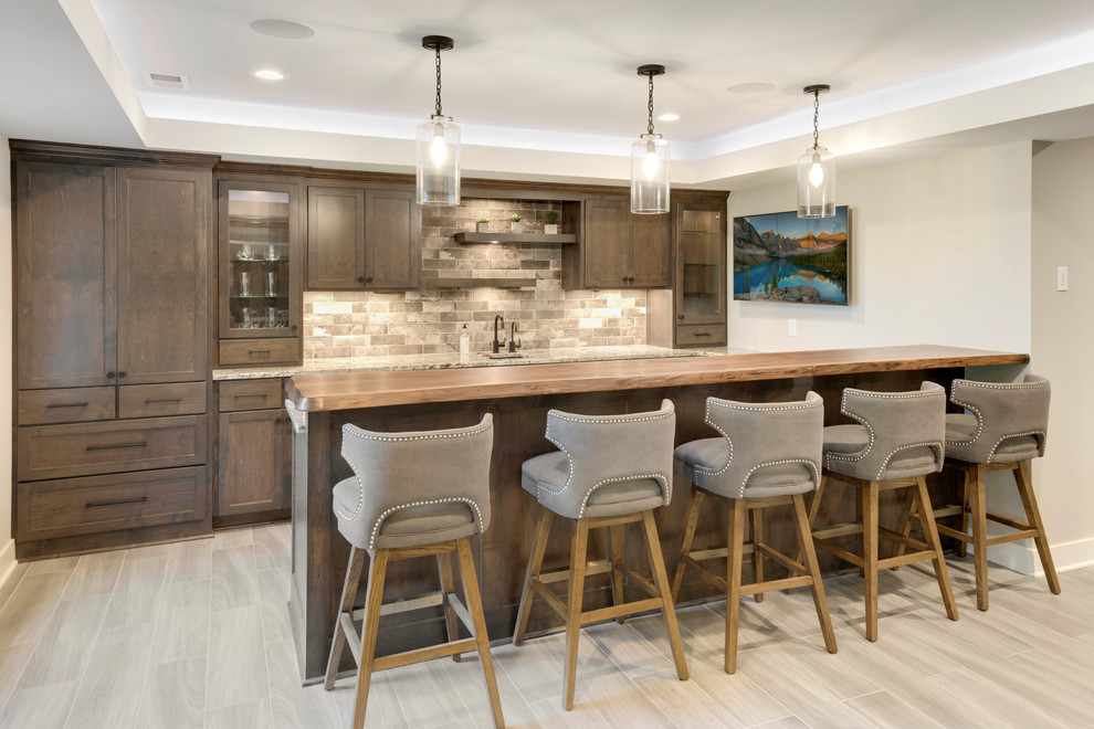 KC Artisan Home Tour with Starr Homes Contemporary Home Bar