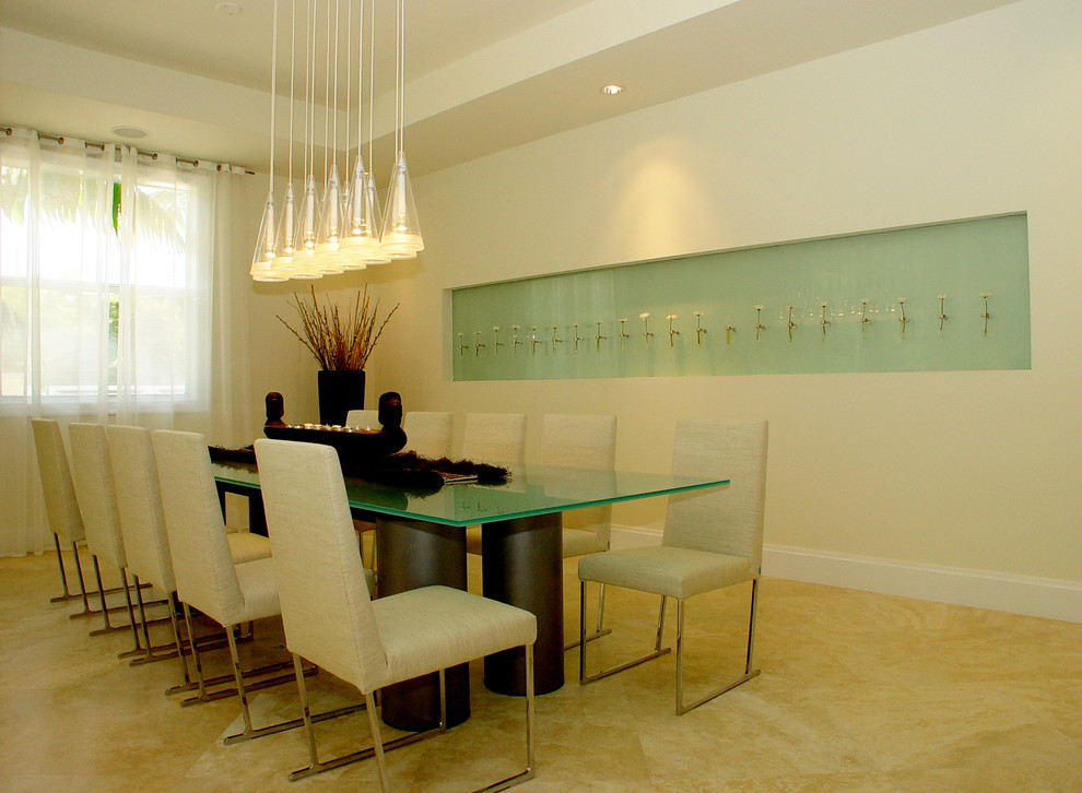 This is an example of a medium sized contemporary dining room in Miami.