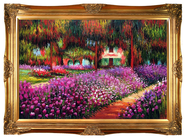 Artist S Garden At Giverny Farmhouse Paintings By Art Houzz Giverny Farmhouse Paintings, The Artist Garden At Giverny