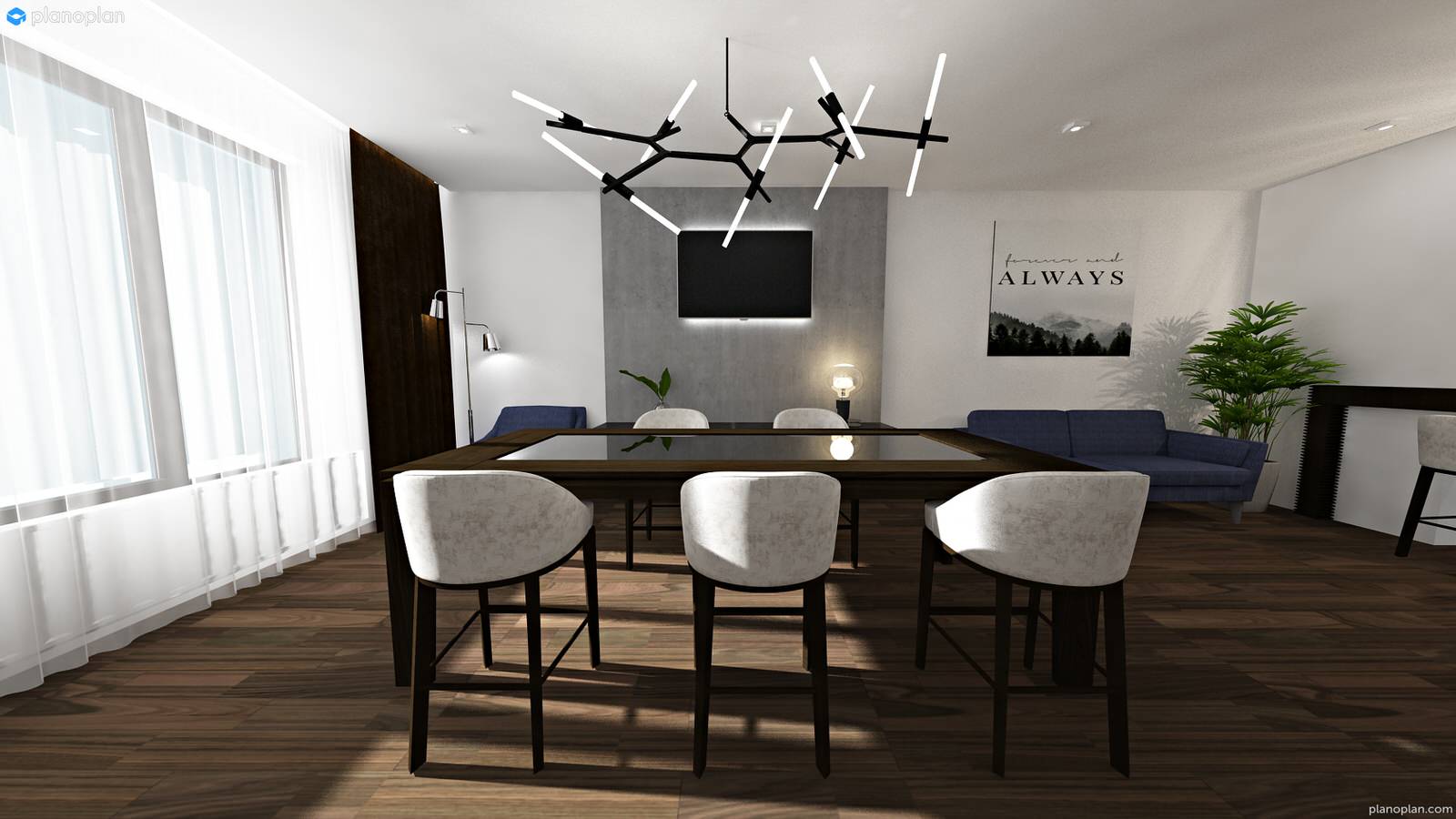 Дизайн-проект первого этажа коттеджа