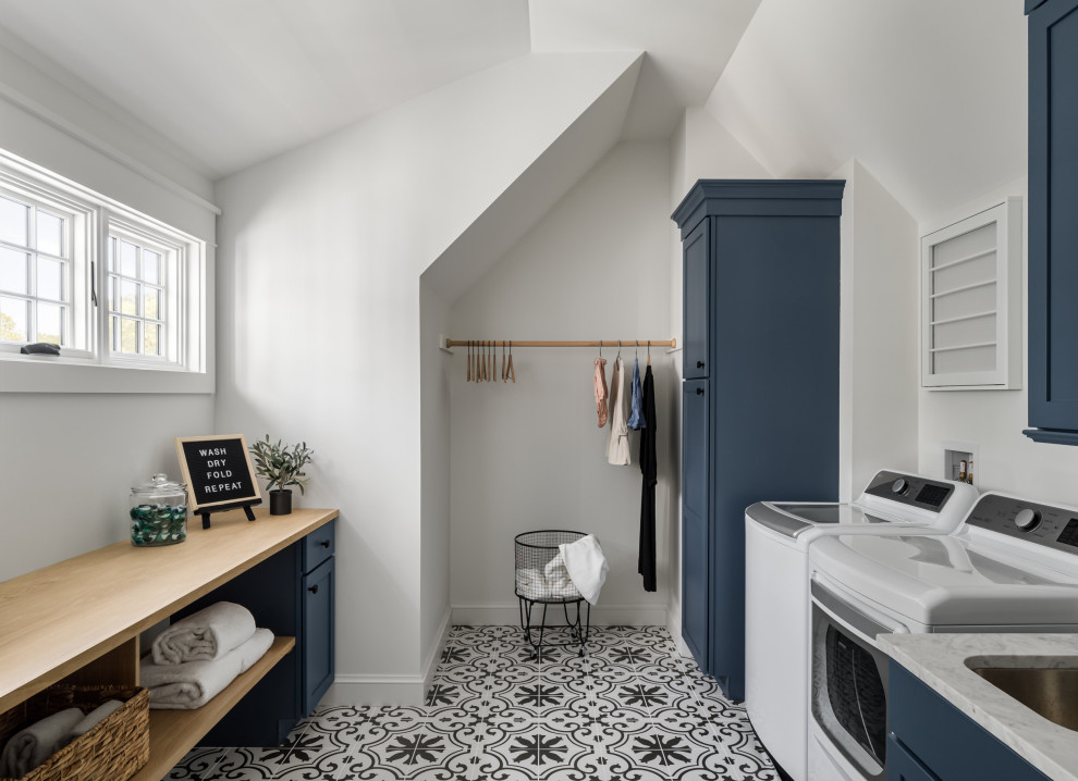Coastal Inspired Waterfront Home - Beach Style - Laundry Room ...