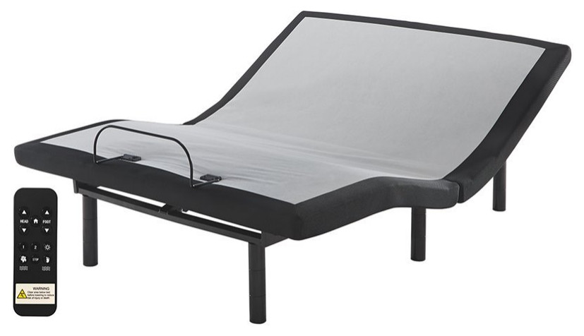 Ashley Furniture Adjustable King Bed with USB Ports in Black