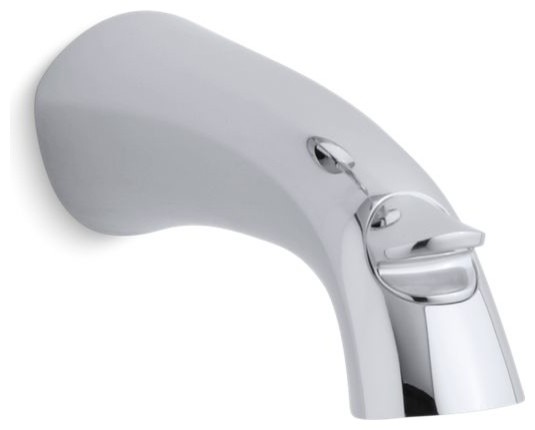 KOHLER Tone Wall-Mount Diverter Bath Spout – Polished Chrome, 6-9/16" Reach, Slip-Fit Connection