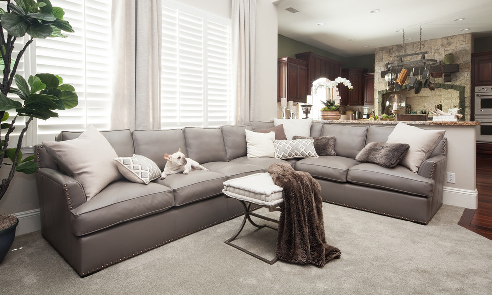 Inspiration for a transitional family room in Orange County.