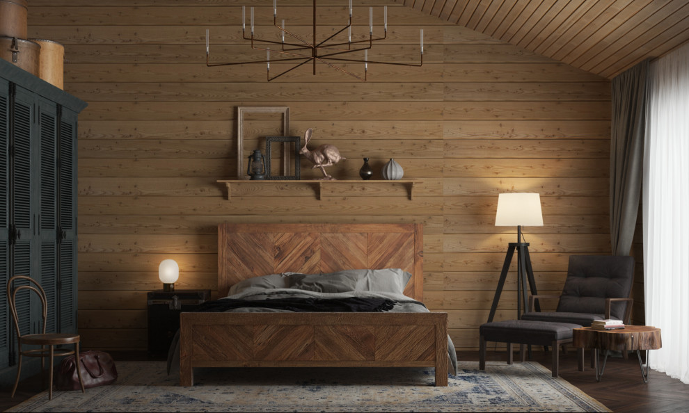 дизайн-проект интерьера деревянного загородного дома