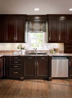 Cabinets in Espresso