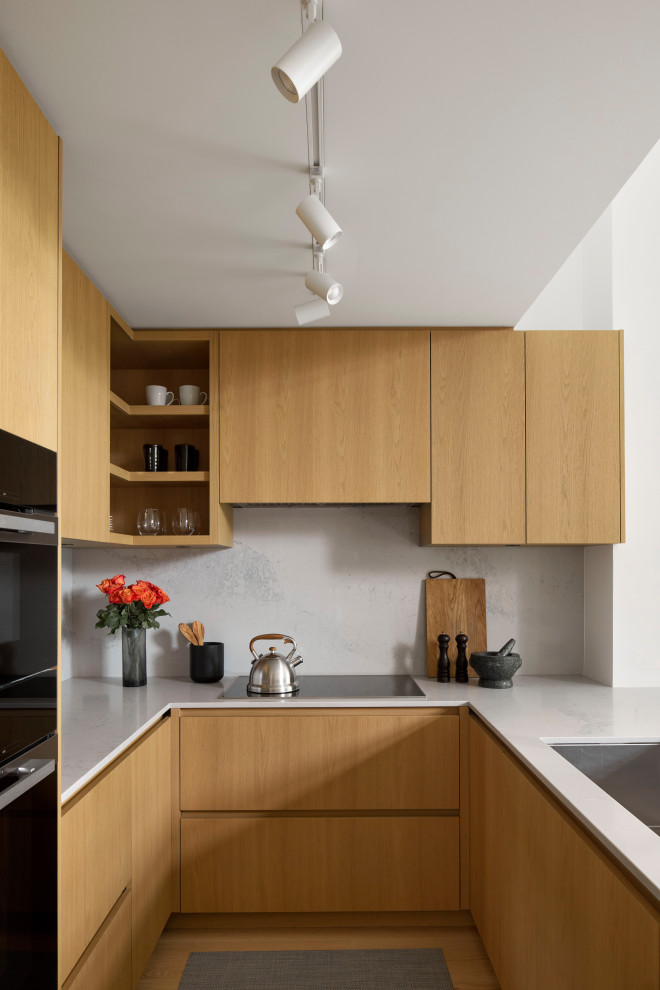 Example of a trendy kitchen design in Vancouver