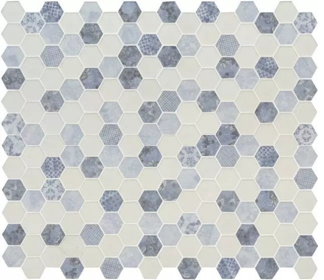 Vista Azul Hexagon Glass Mosaic - Contemporary - Mosaic Tile - by ...