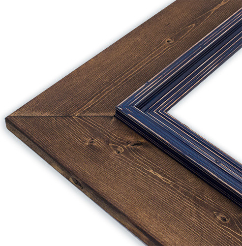 Cheyenne Midnight Blue Picture Frame, Solid Wood, 16"x20"