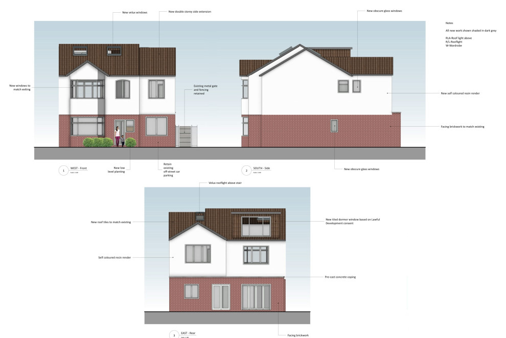 From single family house into three self-contained residential units