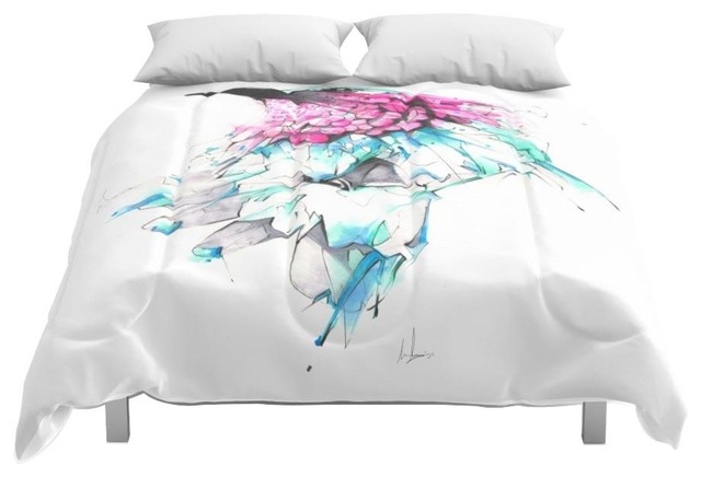 Society6 Hummingbird Comforter Contemporary Comforters And