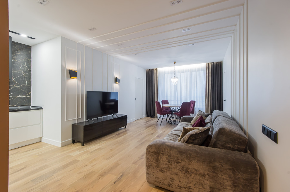 Квартира в современном стиле с зелёной спальней