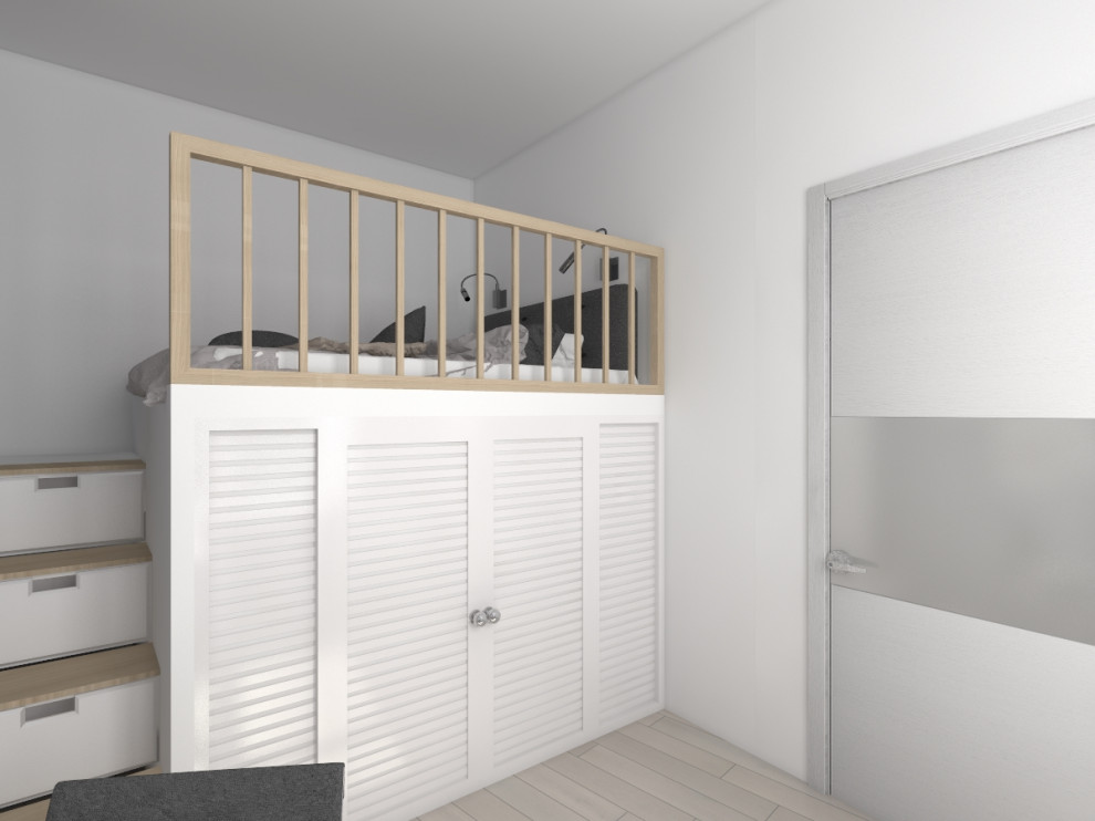 квартира в стиле минимализм для очень молодой семьи