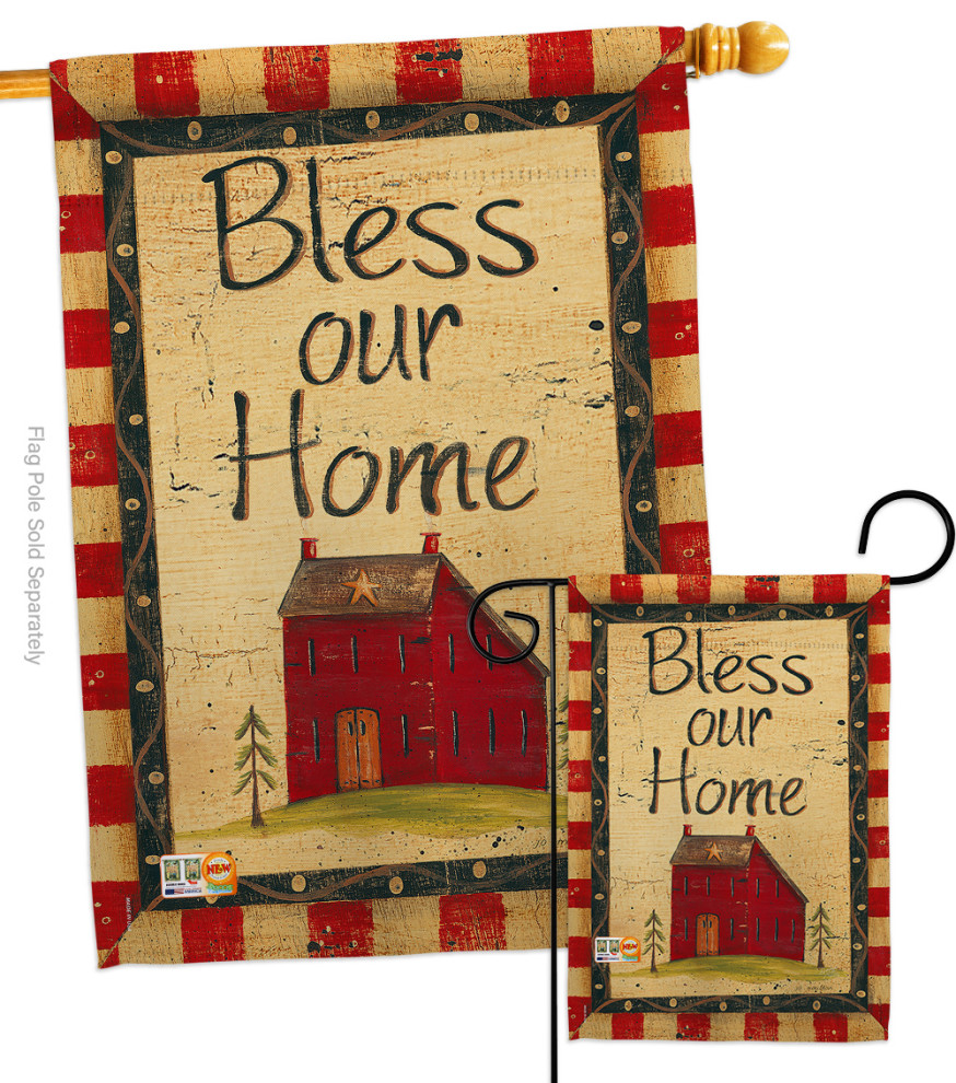 Bless Our Home Inspirational Sweet Home Flags Set Modern Flags And
