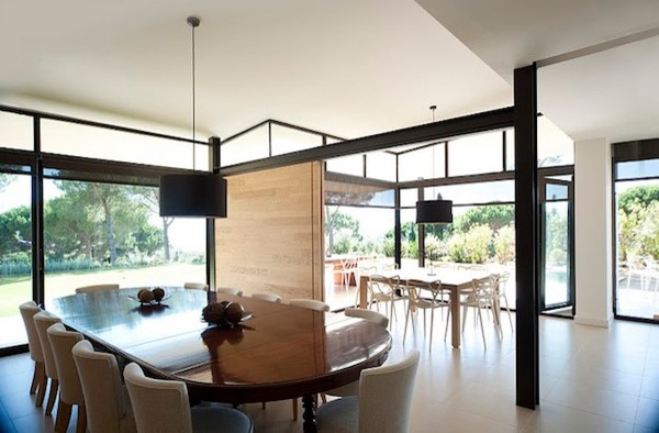 Mid-sized mediterranean open plan dining in Barcelona with no fireplace.