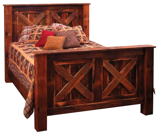 Barnwood Complete Barndoor Panel Bed (King)