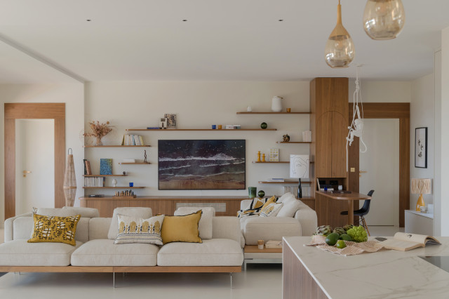 Villa Ma&iuml;a - Cannes contemporary-vardagsrum