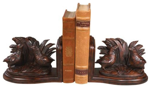 Traditional Lodge Style Quail Bookends - Rustic - Bookends - by ...
