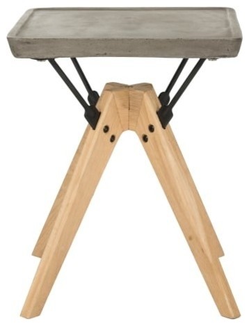 Safavieh Vnn1024 Marcio 18 1 8 Wide Concrete Top Oak Outdoor Accent Table Safavieh Vnn1024 Marcio 18 1 8 Wide Concrete Top Oak Outdoor Accent Table