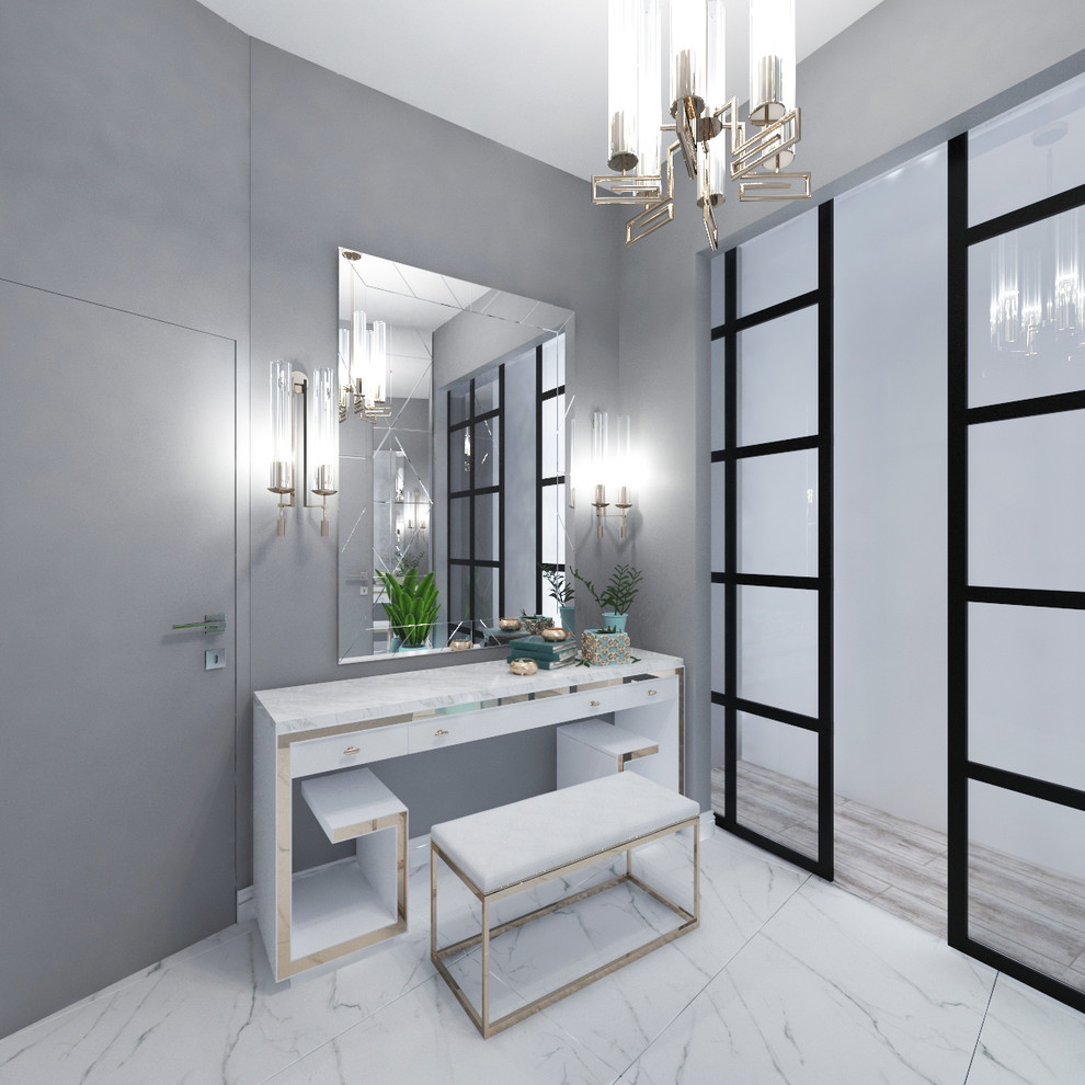 Дизайн интерьера трехкомнатной квартиры 115 м2 (Санкт-Петербург) прихожая