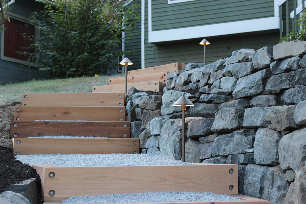 Inspiration for a rustic home design remodel in Seattle
