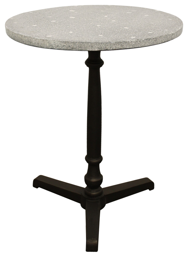 Sheridan Gray Stone Top Bistro Table Traditional Indoor Pub And